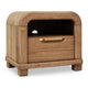 Kiana Nightst& with Drawer & Open Shelf | Brown Acacia Wood