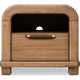 Kiana Nightst& with Drawer & Open Shelf | Brown Acacia Wood