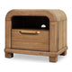 Kiana Nightst& with Drawer & Open Shelf | Brown Acacia Wood