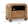 Kiana Nightst& with Drawer & Open Shelf | Brown Acacia Wood