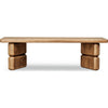 Carly Dining Bench with Block Feet | Lioness Finish Acacia Wood 60"