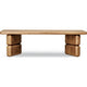 Carly Dining Bench with Block Feet | Lioness Finish Acacia Wood 60"