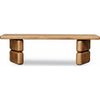Carly Dining Bench with Block Feet | Lioness Finish Acacia Wood 60"