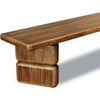 Carly Dining Bench with Block Feet | Lioness Finish Acacia Wood 60"