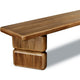 Carly Dining Bench with Block Feet | Lioness Finish Acacia Wood 60"