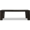 Rissa Rectangular Extendable Dining Table | Jaguar Black Wood 90"