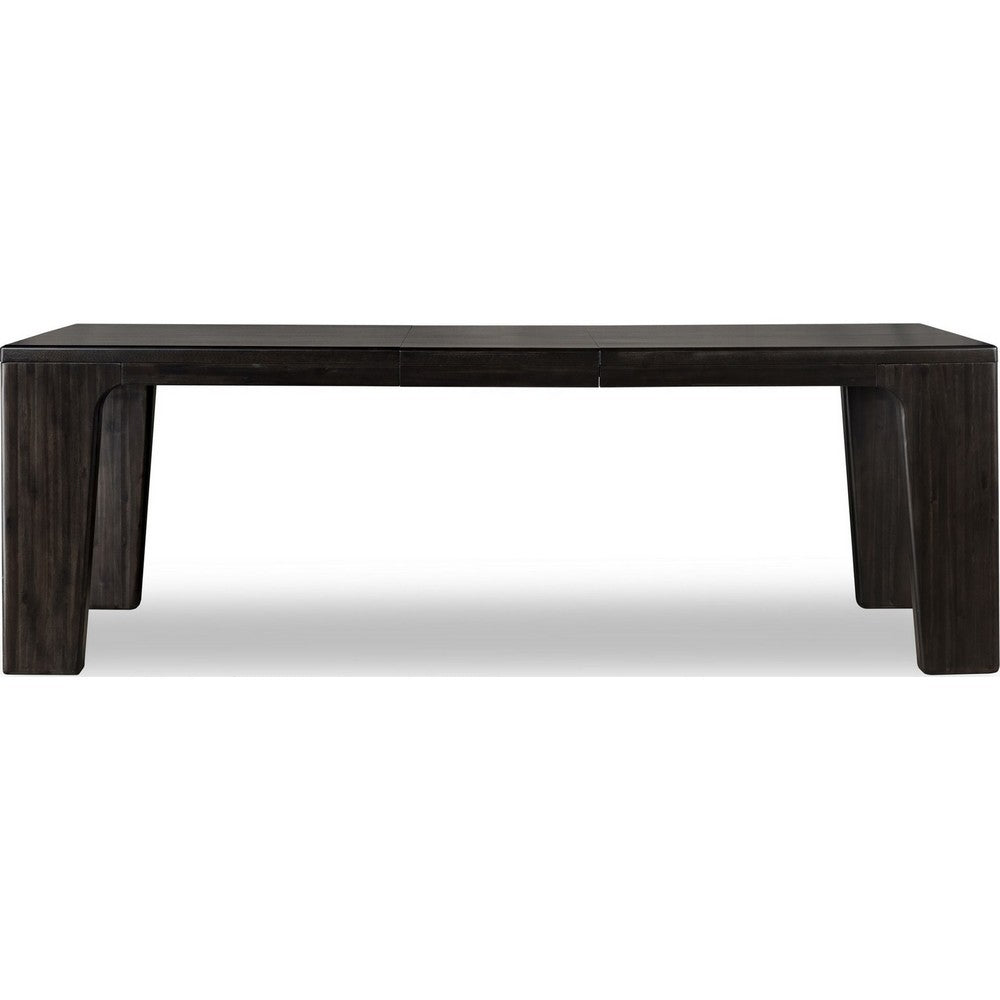 Rissa Rectangular Extendable Dining Table | Jaguar Black Wood 90"