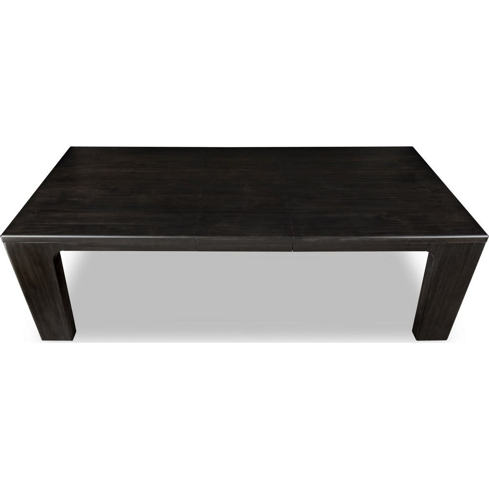 Rissa Rectangular Extendable Dining Table | Jaguar Black Wood 90"