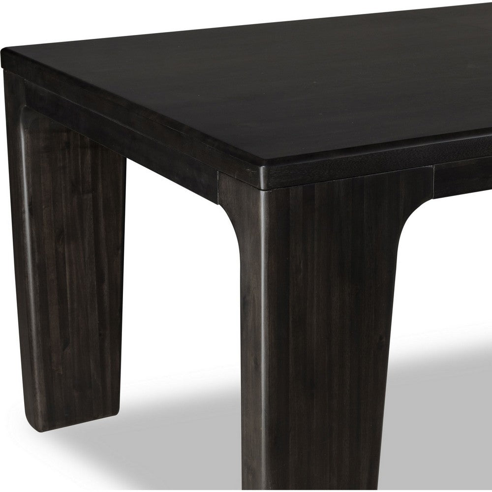 Rissa Rectangular Extendable Dining Table | Jaguar Black Wood 90"