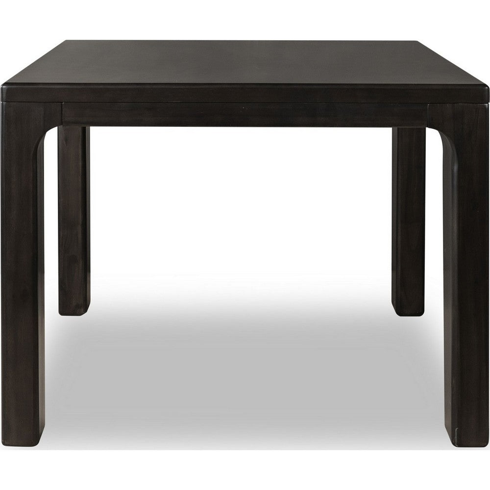 Rissa Rectangle Dining Table | Straight Legs | Jaguar Black Acacia Wood 84"