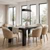 Rissa Rectangle Dining Table | Straight Legs | Jaguar Black Acacia Wood 84"