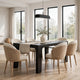 Rissa Rectangle Dining Table | Straight Legs | Jaguar Black Acacia Wood 84"