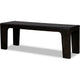 Rissa Dining Bench with Squared Legs | Jaguar Black Solid Acacia Wood 52"