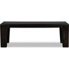 Rissa Dining Bench with Squared Legs | Jaguar Black Solid Acacia Wood 52"
