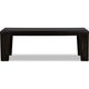 Rissa Dining Bench with Squared Legs | Jaguar Black Solid Acacia Wood 52"