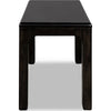 Rissa Dining Bench with Squared Legs | Jaguar Black Solid Acacia Wood 52"