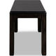 Rissa Dining Bench with Squared Legs | Jaguar Black Solid Acacia Wood 52"