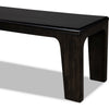 Rissa Dining Bench with Squared Legs | Jaguar Black Solid Acacia Wood 52"