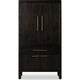 Rissa Bar Cabinet | Four Doors & Drawers | Jaguar Black Wood 66"