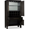 Rissa Bar Cabinet | Four Doors & Drawers | Jaguar Black Wood 66"