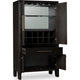 Rissa Bar Cabinet | Four Doors & Drawers | Jaguar Black Wood 66"