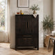 Rissa Bar Cabinet | Four Doors & Drawers | Jaguar Black Wood 66"