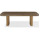 Marco Modern Dining Table with Brushed Golden Steel Legs | Walnut Wood 87"