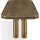 Marco Modern Dining Table with Brushed Golden Steel Legs | Walnut Wood 87"