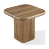 Tuba Square End Table with Rounded Edges | Mongoose Walnut Wood 22"