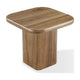 Tuba Square End Table with Rounded Edges | Mongoose Walnut Wood 22"