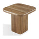 Tuba Square End Table with Rounded Edges | Mongoose Walnut Wood 22"
