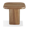 Tuba Square End Table with Rounded Edges | Mongoose Walnut Wood 22"