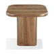 Tuba Square End Table with Rounded Edges | Mongoose Walnut Wood 22"