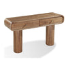 Tuba Console Table with 2 Drawers | Rounded Edges | Mongoose Walnut Wood 54"