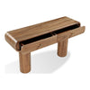Tuba Console Table with 2 Drawers | Rounded Edges | Mongoose Walnut Wood 54"
