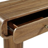 Tuba Console Table with 2 Drawers | Rounded Edges | Mongoose Walnut Wood 54"