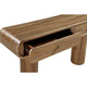 Tuba Console Table with 2 Drawers | Rounded Edges | Mongoose Walnut Wood 54"