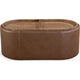 Yena Coffee Table | Reversible Tray Tops | Walnut Wood | Faux Leather 46"