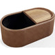 Yena Coffee Table | Reversible Tray Tops | Walnut Wood | Faux Leather 46"