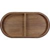 Yena Coffee Table | Reversible Tray Tops | Walnut Wood | Faux Leather 46"