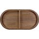 Yena Coffee Table | Reversible Tray Tops | Walnut Wood | Faux Leather 46"