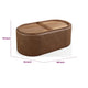 Yena Coffee Table | Reversible Tray Tops | Walnut Wood | Faux Leather 46"