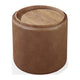 Yena Storage End Table | Reversible Tray Top | Walnut Wood | Faux Leather 22"