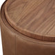 Yena Storage End Table | Reversible Tray Top | Walnut Wood | Faux Leather 22"