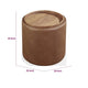 Yena Storage End Table | Reversible Tray Top | Walnut Wood | Faux Leather 22"