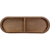 Yena Storage Console Table | Reversible Tray Top | Brown Faux Leather 54"