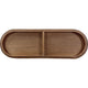 Yena Storage Console Table | Reversible Tray Top | Brown Faux Leather 54"