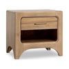 Brenda Nightst& with Open Shelf & Drawer | Brioche Acacia Wood