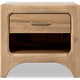 Brenda Nightst& with Open Shelf & Drawer | Brioche Acacia Wood