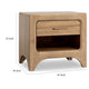 Brenda Nightst& with Open Shelf & Drawer | Brioche Acacia Wood